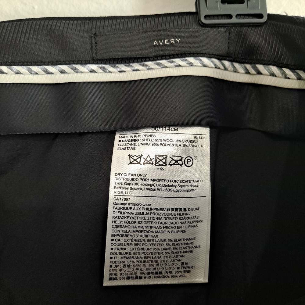 Banana Republic Black Pants Size 14 Avery Wool Blend - Picture 8 of 8